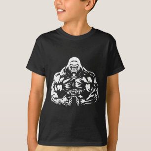 Vegan Fitness Gorilla Workout Apparel  T-Shirt
