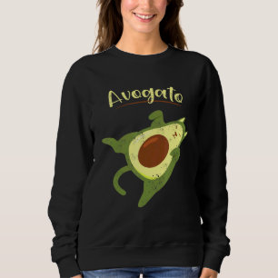Vegan Food Avogato Domestic Cat Kitty Pet For Avoc Sweatshirt