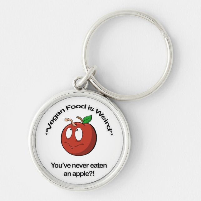 Vegan Food Is Weird Keychain (Front)