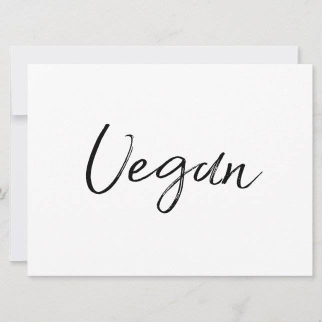 "Vegan" Food Sign | Stylish Hand Lettered (Front)