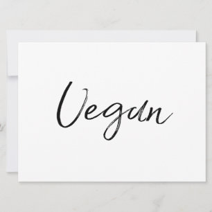 "Vegan" Food Sign   Stylish Hand Lettered
