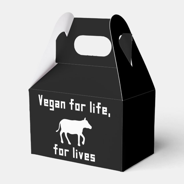 Vegan for life favor box (Front Side)