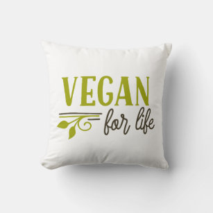 Vegan For Life Throw Pillow