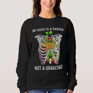 Vegan For Men Women Cool Vegetarian Foodie Eater Sweatshirt