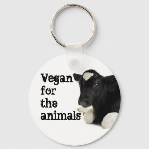 Vegan for the animals - Calf Keychain