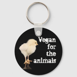 Vegan for the animals - Chick Keychain