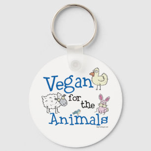 Vegan for the Animals Keychain