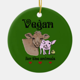 Vegan for the Animals Ornament