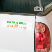 Vegan for the voiceless cute animals bumper sticker (On Truck)