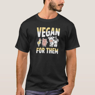 Vegan For Them Ethical Farm Animals Chicken Pig Co T-Shirt