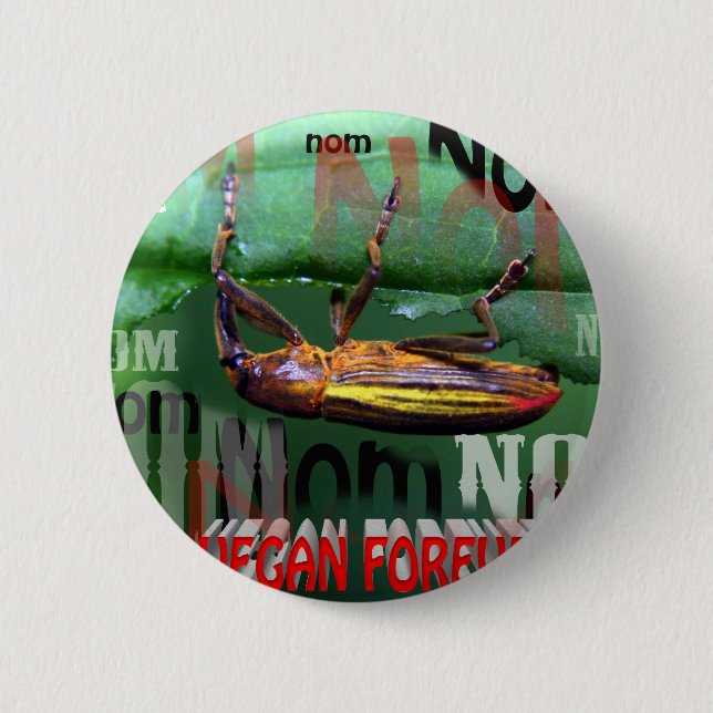 vegan forever 2 inch round button (Front)