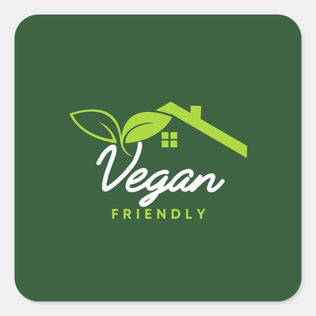 Vegan Friendly. Étiquette végétalien (Devant)