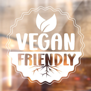 Vegan Friendly Restaurant Window Cling