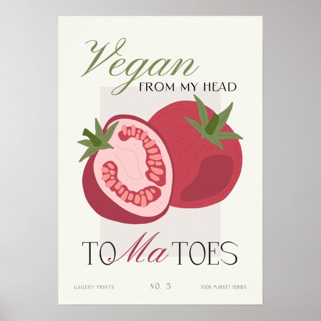 Vegan From My Head ToMaToes Kitchen Decor (Front)