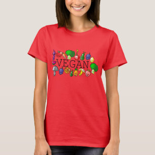 Vegan. fruit. animal right. raw food. tshirt
