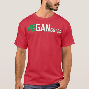 Vegan Gangster Vegangster Vegetarian Women Men Fun T-Shirt