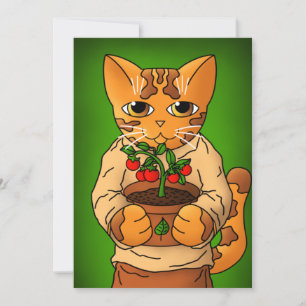 Vegan Gardener Cat Card
