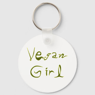 Vegan Girl 1 Keychain