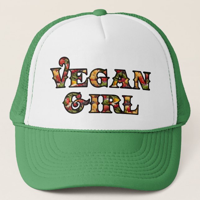 Vegan Girl Trucker Hat (Front)