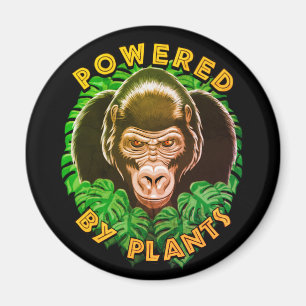 Vegan Gorilla - Powered By Plants Quote Magnet