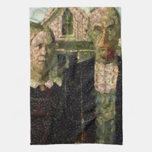 Vegan Gothic Fine Art Spoof Kitchen Towel