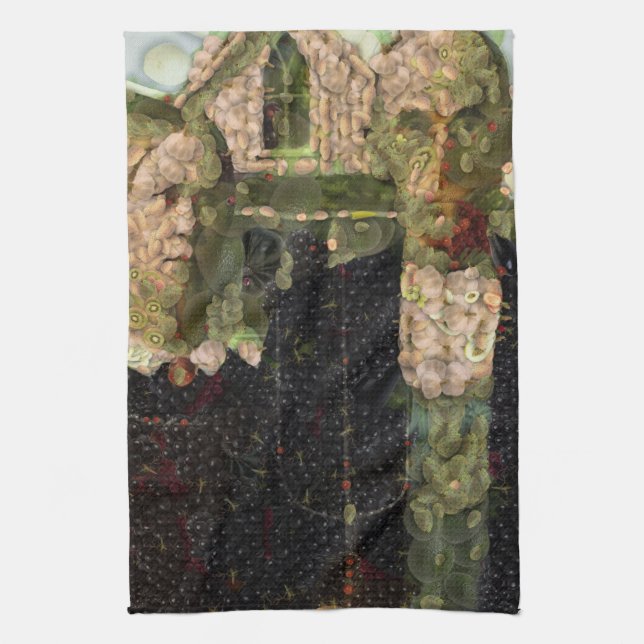 Vegan Gothic Fine Art Spoof Kitchen Towel (Vertical)