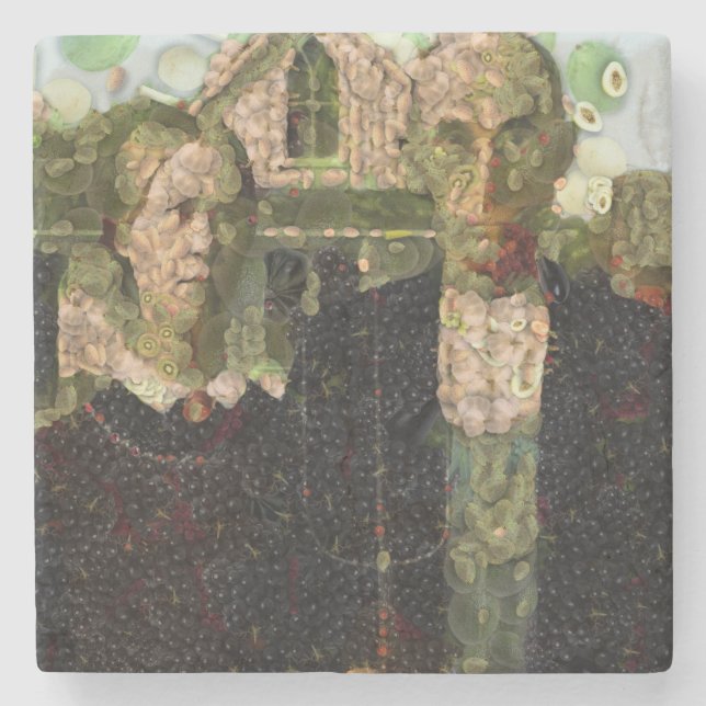 Vegan Gothic Fine Art Spoof Stone Coaster (Front)