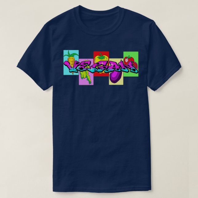 Vegan Graffiti 2 by LowEndGraphics T-Shirt (Design Front)