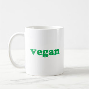 Vegan green modern typography minimalist coffee mug
