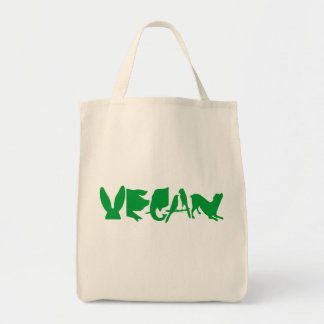VEGAN GREEN ORGANIC GROCERY TOTE BAG