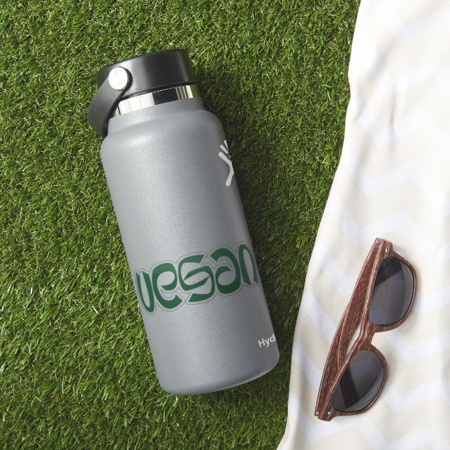 Vegan Green Typography Art (HydroFlask Insitu)