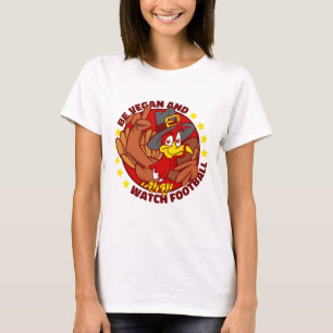 vegan happy thanksgiving turkey football T-Shirt