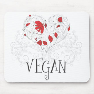 Vegan - heart mouse pad
