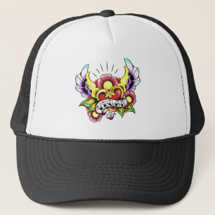 Vegan heart trucker hat