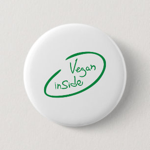 Vegan Inside 2 Inch Round Button