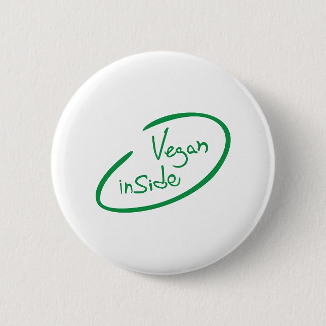 Vegan Inside 2 Inch Round Button (Front)