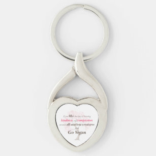 Vegan Kindness and Compassion Keychain