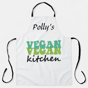 Vegan Kitchen. Cool Retro Lettering Apron
