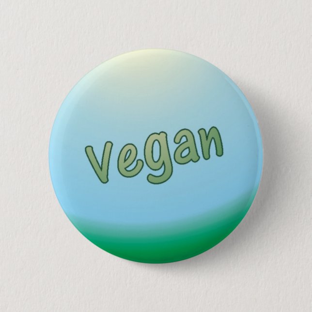 Vegan land 2 inch round button (Front)