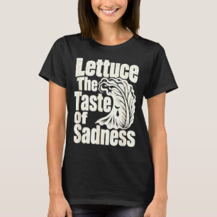 Vegan lettuce silhouette plant based humour T-Shirt
