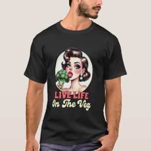 Vegan Life Vegetarian Broccoli Veggie Lives Life O T-Shirt