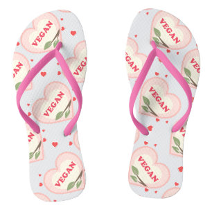 Vegan Love Flip Flops