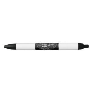 Vegan love heart black ink pen