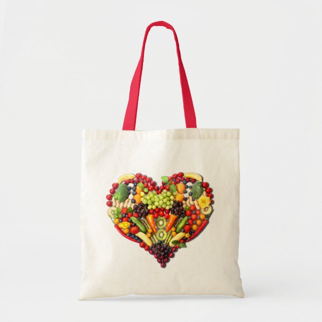 VEGAN LOVE -  your Heart Tote Bag (Front)