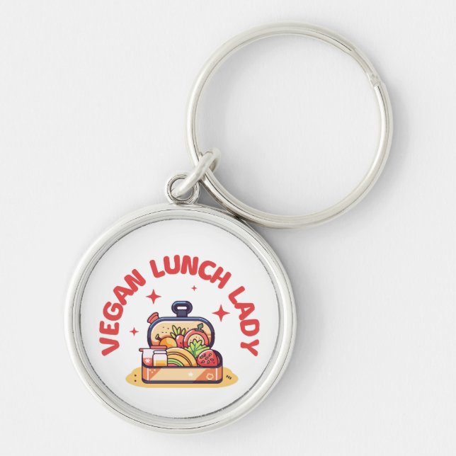 VEGAN LUNCH LADY’S KEYCHAIN (Front)
