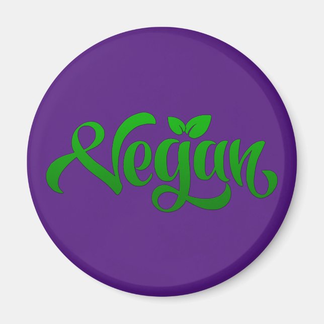 Vegan Magnet - Plant-Based Fridge Gift Decal (Front)