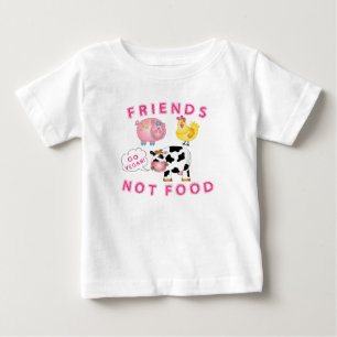 Vegan Messaged Shirt - Friends Not Food