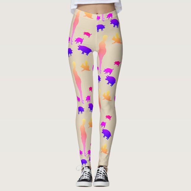 Vegan Mind Custom Leggings (Front)