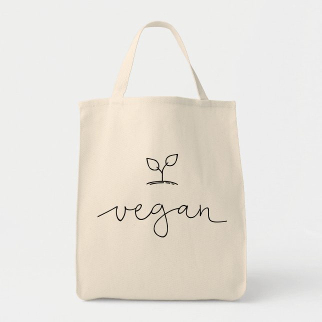 Vegan Minimalistic Tote Bag (Front)