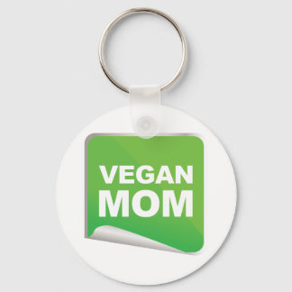 Vegan Mom Label Keychain
